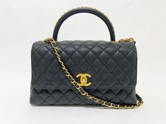 CHANEL シャネル ココハンドル29 ハンドバッグ ショルダーバッグ キャビアスキン ブラック ゴールド金具 ゴールドプレート ランダム 23P A92991 B10382 94305 UNI 美品