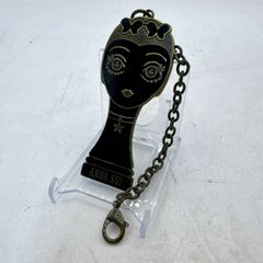 ANNA SUI アナスイ キーホルダー チャーム レディース アクセサリー ビンテージ風 レトロ ゴシック 黒 ブラック ブラス チェーン バッグチャーム