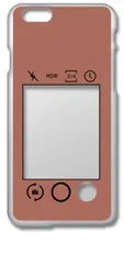 【新品未使用】iPhone6 Plus / 6s Plus アイフォン6sプラス クリア ハードケース (ブラウン) カメラアプリ風 フォトフレーム くすみカラー カバー スマホケース cl-iphone6plus-413