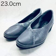 本革 羊革 日本製フラットシューズ シルバー 24cm ブランコワール