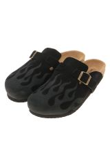 HYSTERIC GLAMOUR ヒステリックグラマー 02251QS01 FIRE PATTERN サンダル BLACK 正規通販 メンズ