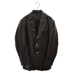 CHROME HEARTS (クロムハーツ) クロスボール レザー テーラード ジャケット ブラウンのサムネイル