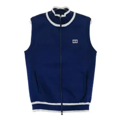サイズ：LL TOMMY HILFIGER GOLF トミー ヒルフィガーゴルフ  ニット ジップベスト ボーダー柄 ネイビー系 [240101362936] ゴルフウェア メンズ ストスト