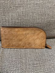 財布　長財布　L字財布　本革アラスカ　男女兼用　茶色　ハンドメイド　ハンドメイド