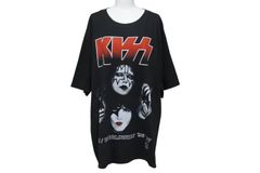 VINTAGE ヴィンテージ 90's KISS キス ALIVE/WORLDWIDE TOUR ツアー Tシャツ サイズXL 1996年 ブラック 美品 中古 4b001534
