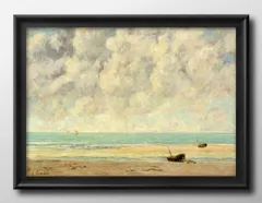 15147ギュスターヴ クールベ The Calm Sea A3 サイズ ポスター アート おしゃれ 絵画 インテリア 北欧 イラスト マット紙 艶消し アートパネル 額 フレーム デザイン 壁掛け ギフト 新築祝い ディスプレイ