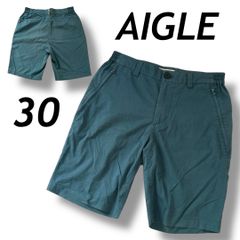 AIGLE エーグル メンズ ハーフパンツ 30 ハーバン 綿 86220 アウトドア グリーン系 (F013)★