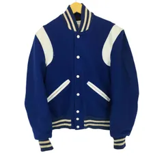70s 80s DeLONG USA製 スタジャン アワードジャケット 80s USA製 DeLONG GOODYEAR ナイロンスタジャン アワード