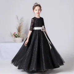 子供ドレス 発表会ドレス ジュニアドレス 女の子 ロングドレス コンクール ドレス 子供ドレス ワンピース ピアノ 子どもドレス 発表会 結婚式 キッズドレス 160 150 140 こどもドレス フォーマル yuanmeng09