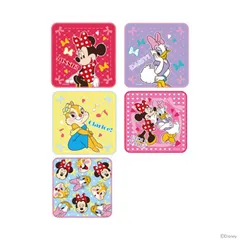 ミニタオル 5枚組 15×15cm タオル ハンカチ キャラクター 入園入学 ベビー ディズニー ミニハンカチ マイハンカチ　入園 通園 通学 新学期 準備 幼稚園 保育園