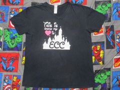GILDAN Vネック プリントTシャツ XL 黒 アメリカ古着