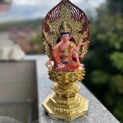天然木 彩金 彩繪 金箔 精密細工 極上彫 木彫仏像 仏教美術 如意輪観音 