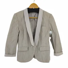 ダブルスタンダードクロージング DOUBLE STANDARD CLOTHING ALIBINO TORELLO VIERA ショールカラージャケット ストライプ レディース JPN：38 のサムネイル