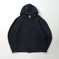 Champion チャンピオン フルジップパーカー スウェット ロゴ刺繍 裏起毛 ブラック M　B202507