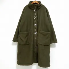 #wnc イズスカラー isscoLar コート M カーキ 刺繍 裏ボア タグ付き 美品 レディース [929976]