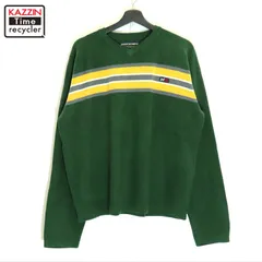 90s vintage Abercrombie & Fitch ボーダー柄 Vネック ニットセーター メンズ 表記XLサイズ