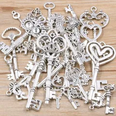 鍵 チャーム キーホルダー ハンドメイド デコ ペンダントトップ アクセサリー