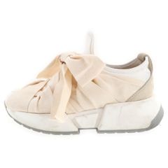 MM6 Maison Margiela (エムエムシックスメゾンマルジェラ) リボンタイ スリッポン ローカット 厚底 スニーカー ベージュ S40WS0112 レディース