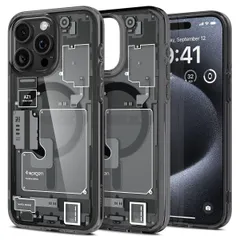 【在庫処分】Spigen 【創業18年の技術力】 iPhone 15 Pro Max ケース クリア MagSafe対応 米軍MIL規格 ウルトラ・ハイブリッド・マグフィット ACS06582 (ゼロ・ワン)