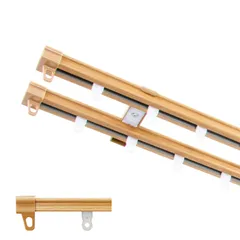 新品 トーソー カーテンレール ウッディライト ダブル 1.6m~3.0m 伸縮式木目調カーテンレール 30003666