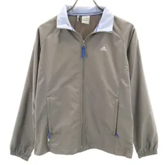 adidas アディダス ウインドブレーカー M グレー 裏メッシュ レディース 古着