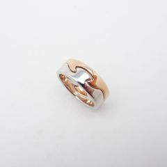ジョージ ジェンセン フュージョン リング 2連 #49 750PG/WG 新品仕上げ Sランク