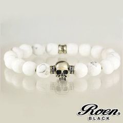 Roen BLACK ロエンブラック ブレスレット ハウライト 天然石 スカル メンズアクセサリー