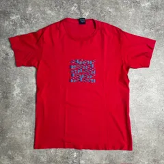 STUSSY ステューシー 90's オールドステューシー 半袖Tシャツ Tee USA製 紺タグ vintage ヴィンテージ レッド プリント M