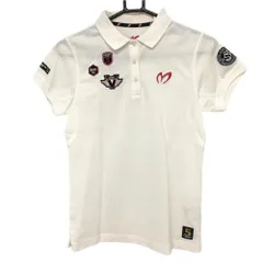 ★特価★マスターバニー 半袖ポロシャツ 白 5周年 刺しゅうワッペン  レディース 1(M) ゴルフウェア MASTER BUNNY EDITION