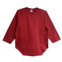 WALLA WALLA SPORT ワラワラスポーツ 3/4 BASEBALL TEE SOLID CARDINAL ベースボール Tシャツ 新品のサムネイル