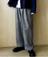 JOURNAL STANDARD LUXE ジャーナルスタンダードラックス 24/AW 24-030-440-0240-4-0 ウールガーゼチェック イージーパンツ ブラックのサムネイル