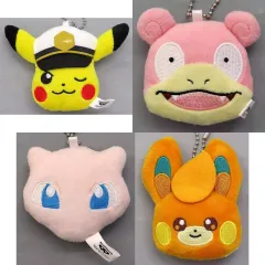 【中古】キーホルダー 全4種セット ボールチェーン付きフェイスぬいぐるみ～キャプテンピカチュウ・ヤドン・ミュウ・パモ～ 「ポケットモンスター」