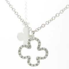美品★K14WG ホワイトゴールド　クローバー　ネックレス K14ホワイトゴールドネックレス(RNC601)|TSUTSUMI（ジュエリーツツミ