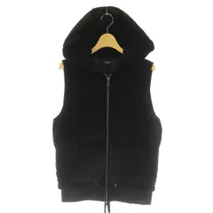 セオリー Theory PUFFER VELVET ECTOR ベルベットダウンベスト フード ジップアップ S ブラック /MY ■OSのサムネイル