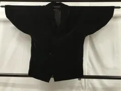 平和屋着物＃和装コート　ベロア　黒地　逸品　CAAT5613id
