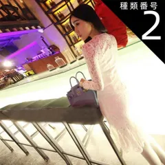 種類2：ブラック/M 総レース タイト 裾 フリル ドレス パーティードレス パーティドレス 結婚式ドレス 結婚式のドレス 膝丈 ひざ丈 袖あり 長袖 Uネック ラウンドネック タイト レース 透け感 シースルー 大人可愛い きれいめ 大人 上品 おしゃれ 大