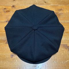 ハンドメイド　ビッグキャスケット　黒コットンスエット　サイズオーダー