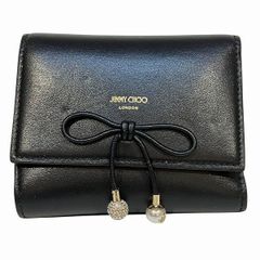 ジミーチュウ　マリンダ　ブラック　レザー　財布　3つ折り財布　レディース　美品