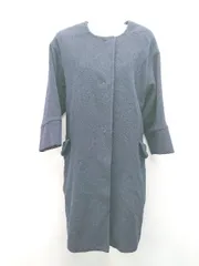 ◇ ◎ Spick & Span スピック＆スパン ムートン生地 サイドスリット 冬物 長袖 コート 表記なし ネイビー レディース E  【1310130008135】