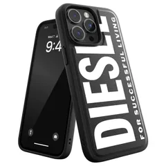 【在庫処分】DIESEL iPhone14ProMaxケース おしゃれ ブランド ロゴ FW22 デザイン （ディーゼル iPhone 14 Pro Max カバー ブラック/ホワイト）
