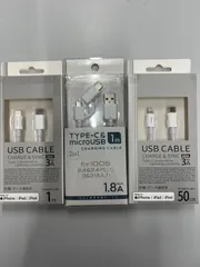 【選べる3本】 USB-C ライトニングケーブル 0.5M、1M、USB-A USB-C/microUSB 1M