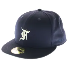 FEAR OF GOD ESSENTIALS (フィアオブゴッド エッセンシャルズ) ×New Era 59FIFTY Fitted Cap ×ニューエラ ロゴ刺しゅう ベースボールキャップ 帽子 ネイビー