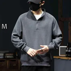 [M ]秋冬 コーデ メンズ  服 シンプル ファッション オシャレ 大人 かっこいい 大きいサイズ ストリート 紳士服 ハイエンド ストライプ ニット ハーフ ジップ スウェットシャツ パーカー ラウンドネック 長袖 ポロシャツ 