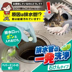 【家中の排水管がスッキリ爽快】40錠×4個セット 排水管の一発洗浄 石けんタイプ / 排水管のヌメリ・ニオイに効く 排水管 掃除 排水口 ぬめりとり ヌメリ ニオイ 排水口掃除 台所 キッチン お風呂 臭い シンク 洗浄剤 洗剤 パイプクリーナー アイメディア