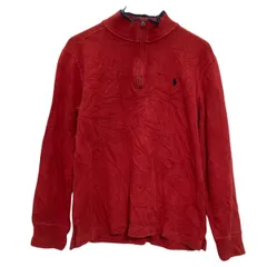 Polo Ralph Lauren コットンニット セーター キッズ M 140～ レッド ポロラルフローレン 古着卸 アメリカ仕入 a702-5480