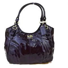 【中古】 コーチ COACH ショルダーバッグ ボルドーレッド エナメル 保存袋付き 18610 03HE685