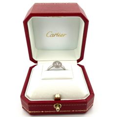 【鑑定済み】正規品 カルティエ Cartier リング ダムール ラウンド サークル ダイヤモンド 0.23ct Pt950 11.5号 / #52