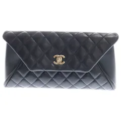 CHANEL (シャネル) マトラッセ ココマーク ラムスキン クラッチ