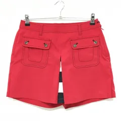 ★SALE価格★【美品】トミーヒルフィガー キュロットスカート レッド×ネイビー ステッチ 一部ボーダー レディース M ゴルフウェア Tommy Hilfiger Golf