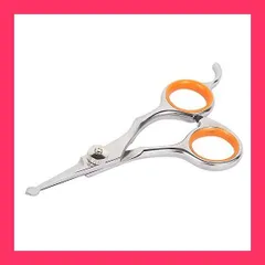 【スタッフおすすめ！】Pexdcon ペットトリミングハサミ 犬カットハサミ 犬用はさみ 猫ハサミ はさみ 猫犬 散髪用ハサミ 散髪 理髪 丸い先端 安全性高い 美容工具 カーブ 自宅 研ぎ